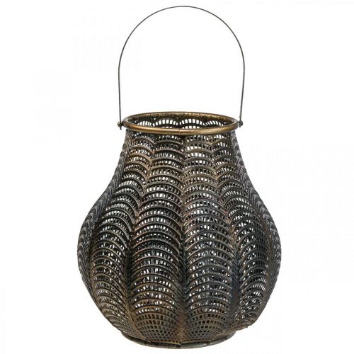 Floristik24 Lanterna Decorativa Castiçal Lanterna Metal Ø26cm A40,5cm
