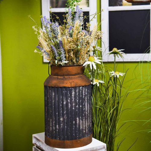 Floristik24 Jarro de leite Deco look vintage plantador de metal decoração de jardim Alt.35cm