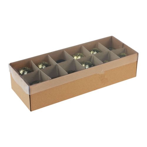 Itens Ovos de Páscoa decorativos ovo de ganso verdadeiro preto com glitter dourado Alt.7,5–8,5 cm 10 peças