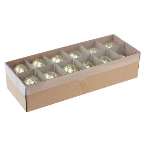 Itens Ovos de Páscoa decorativos, clara de ovo de ganso real com glitter dourado Alt.7,5–8,5 cm 10 peças