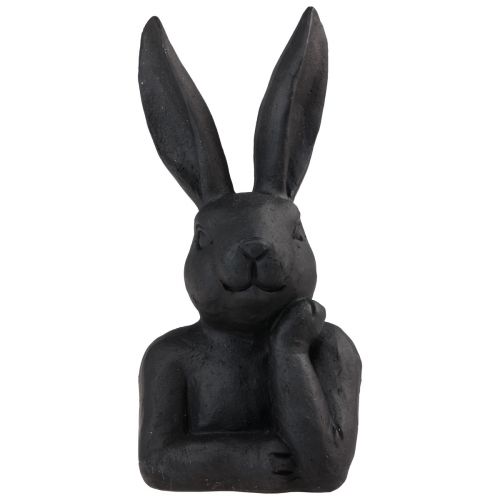 Itens Coelhinho da Páscoa Decorativo Busto de Coelhinho Preto Decoração de Páscoa 22,5cm