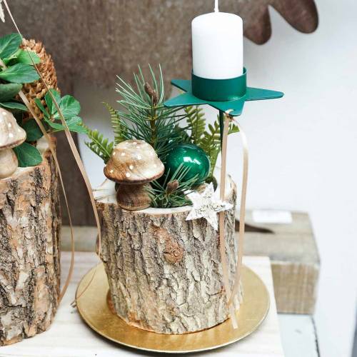 Floristik24 Cogumelo decorativo de madeira natural 5 cm 6 unidades