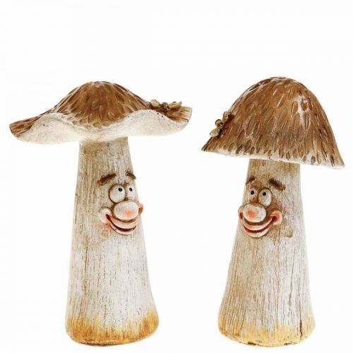 Deco cogumelos decoração de outono cogumelos engraçados Ø7/9cm A13cm 2uds