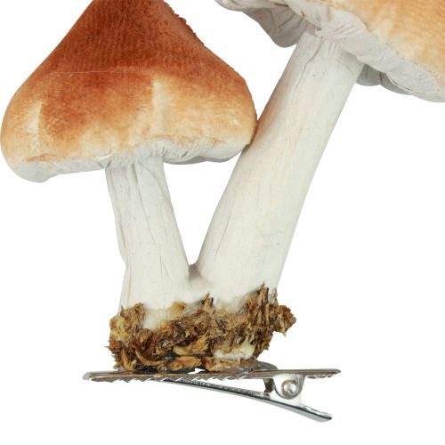 Itens Cogumelos Deco com clipe decoração de outono reunidos classificados 9 cm 3 unidades