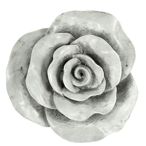 Floristik24 Deco rosa cinza 13 cm