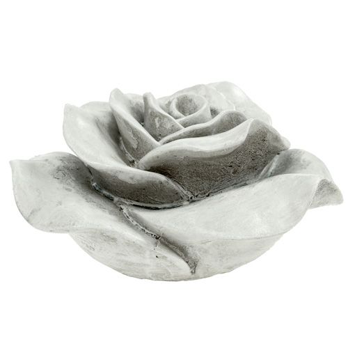 Floristik24 Deco rosa cinza 13 cm