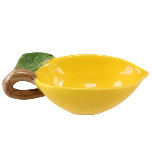 Itens Tigela decorativa de limão Tigela de limão em cerâmica amarela 17×8cm