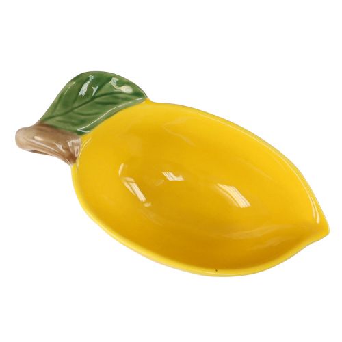 Itens Tigela decorativa de limão Tigela de limão em cerâmica amarela 17×8cm