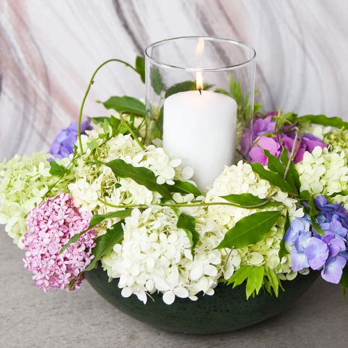 Floristik24 Tigela decorativa grande metal verde vintage decoração de mesa Ø42cm