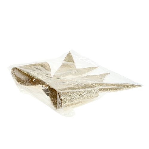 Floristik24 Laço decorativo dourado, mica L31cm L32cm