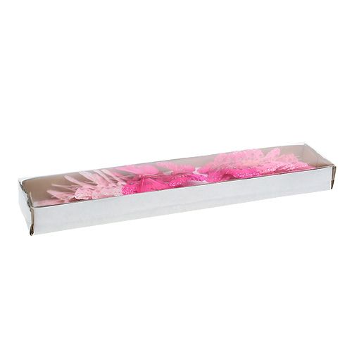 Floristik24 Tipo borboleta rosa-rosa Deco. 6 cm 24 peças
