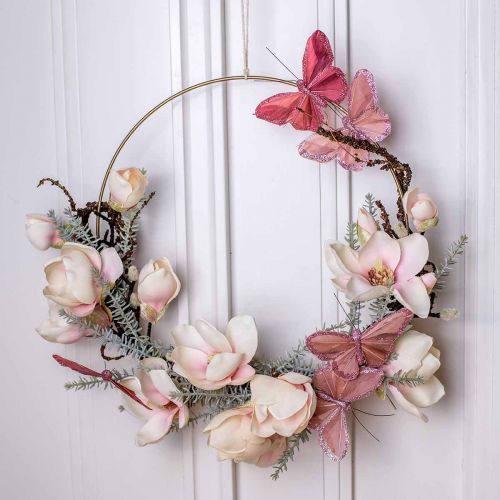 Itens Borboleta decorativa em arame penas borboleta rosa 10×6cm 12uds
