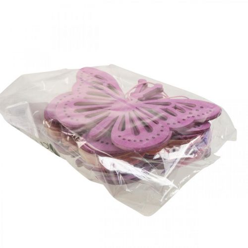 Floristik24 Cabide decorativo de borboletas decorativas roxo/rosa/rosa 12cm 12uds
