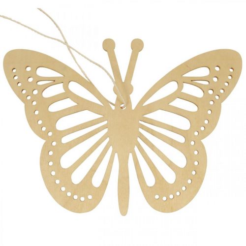 Cabide decorativo borboletas bege/rosa/amarelo 12cm 12uds