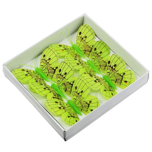 Itens Borboletas decorativas verdes 8 cm 6 unidades