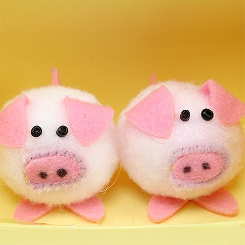 Floristik24 Conjunto decorativo de 5cm rosa piggy