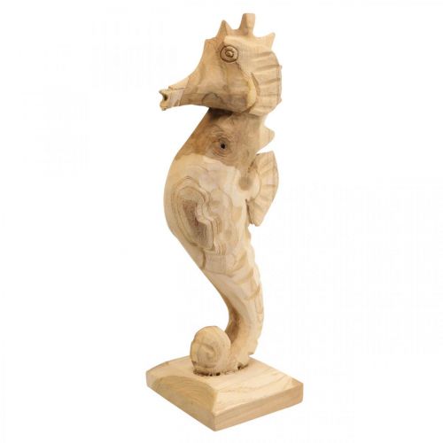 Itens Madeira decorativa de cavalo-marinho grande, decoração marítima Alt.38cm