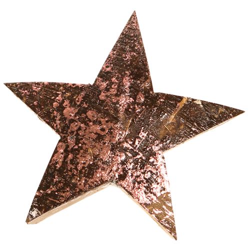 Floristik24 Estrela decorativa poinsétia coco rosa metálico 5cm 50 un