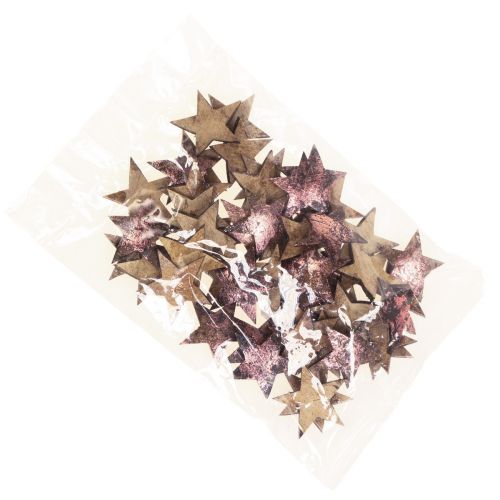 Floristik24 Estrela decorativa poinsétia coco rosa metálico 5cm 50 un