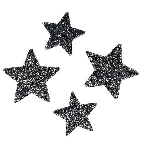 Floristik24 Estrelas decorativas para espalhar 4-5cm 40pcs pretas