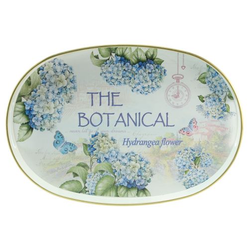 Itens Bandeja decorativa hortênsias bandeja plástica branca 39×27,5cm