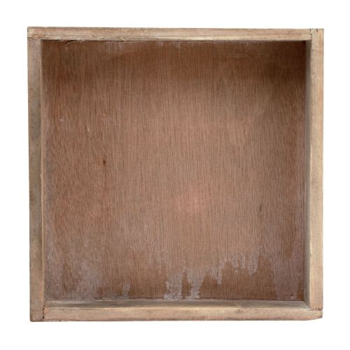 Itens Bandeja decorativa bandeja quadrada de madeira natural 20 × 20 × 3,5 cm 2 unidades