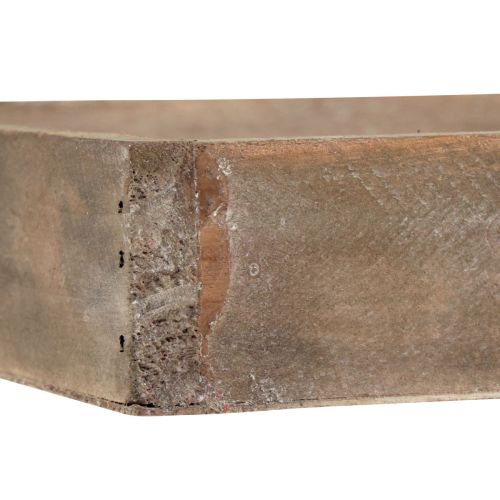 Itens Bandeja decorativa bandeja quadrada de madeira natural 20 × 20 × 3,5 cm 2 unidades