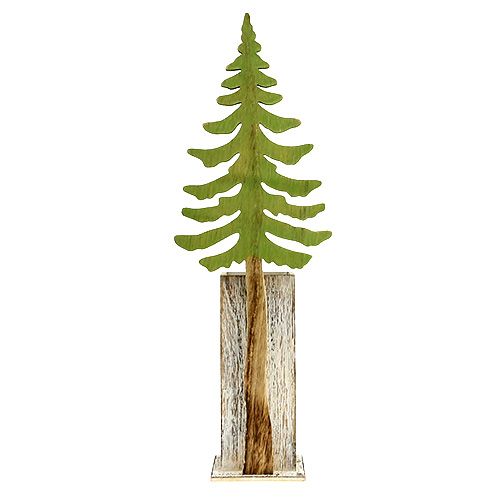 Floristik24 Abeto decorativo com recipiente de madeira Alt.49cm