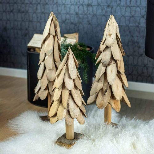 Floristik24 Árvore de Natal Deco Madeira Rústica Árvore de Natal Alt.55cm