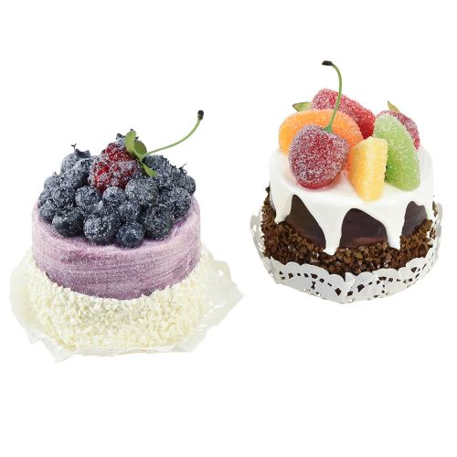 Itens Tortinhas decorativas com bonecos de frutas Ø8cm 2 unidades