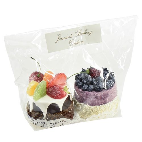 Itens Bolos decorativos com frutas, chupetas de comida Ø8cm, 2 unidades