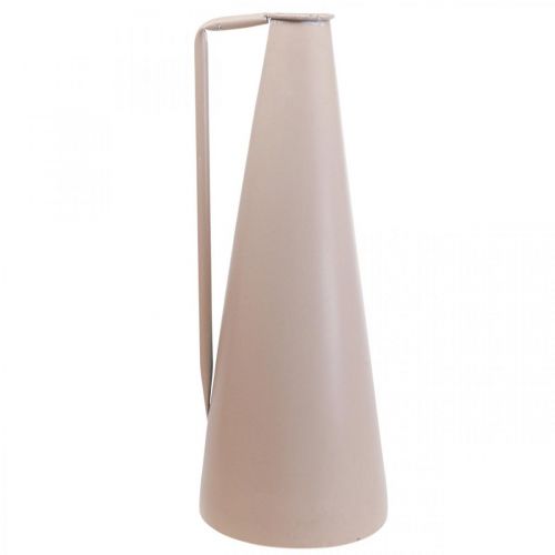 Itens Vaso decorativo jarro decorativo de metal rosa cônico 15x14,5x38cm