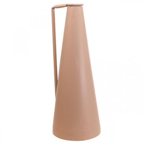 Floristik24 Vaso decorativo puxador de metal vaso de chão salmão 20x19x48cm