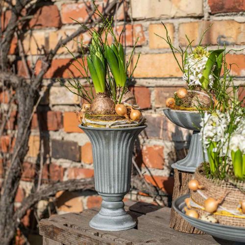 Jarra Deco jarra taça vintage jarra taça cinza H21,5cm Ø15cm