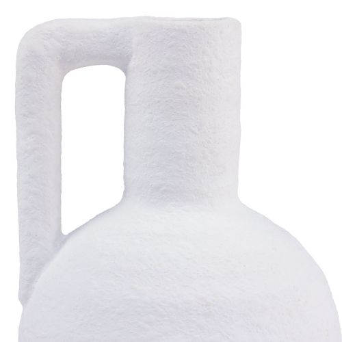 Vaso decorativo mini vaso de flores branco com alça Alt.15cm