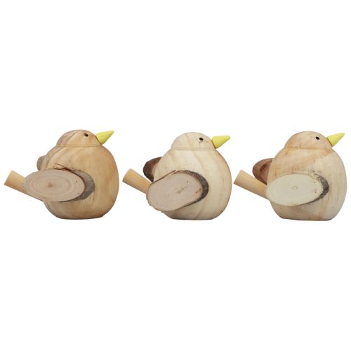 Itens Pássaros decorativos pássaros de madeira decoração de mesa primavera natureza 7cm 3 unidades