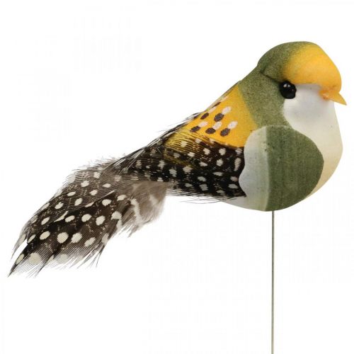 Itens Pássaros decorativos mini pássaro em arame decoração de mola 3 × 6 cm 12 unidades