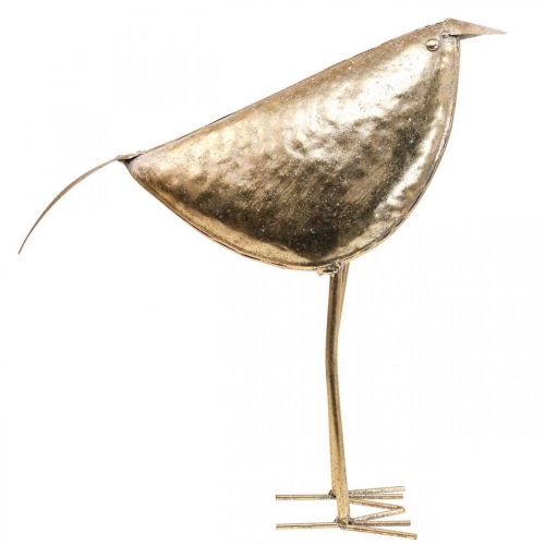 Floristik24 Pássaro Deco Figura Deco pássaro decoração em metal dourado 41×13×42cm