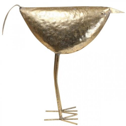 Floristik24 Pássaro Deco Figura Deco pássaro decoração em metal dourado 46×16×39cm