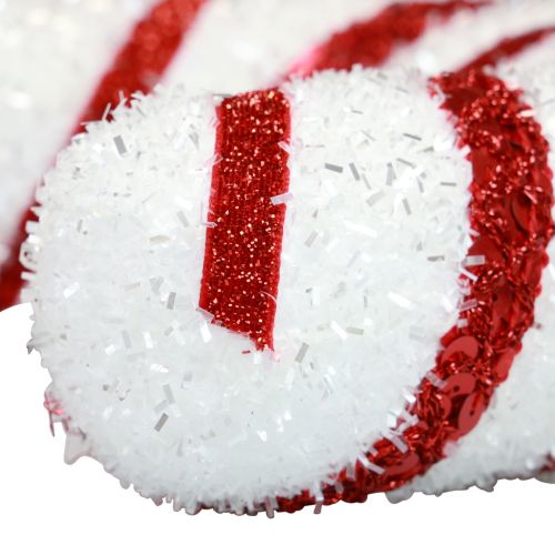 Itens Bastão de doces decorativo decoração de janela de Natal listras brancas vermelhas Alt.51,5 cm