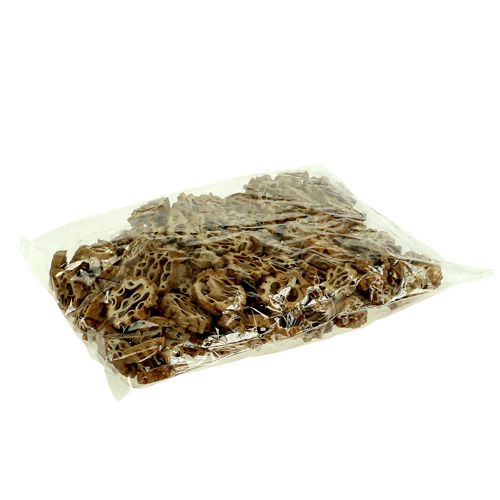 Floristik24 Fatias de nozes 2cm naturais 250g