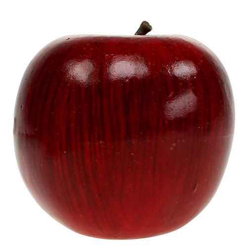 Maçãs decorativas vermelhas, lacadas Ø8cm 6p