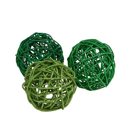 Floristik24 Bolas decorativas variadas. Verde 7cm 18 peças