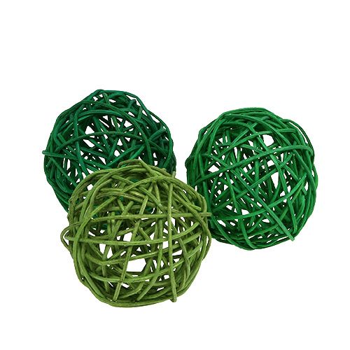 Floristik24 Tipo de bolas de Deco. Verde 7cm 18pcs