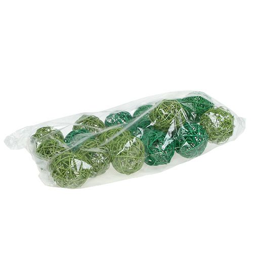 Floristik24 Bolas decorativas variadas. Verde 7cm 18 peças