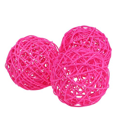 Floristik24 Dekoball Rosa 10cm 6pcs