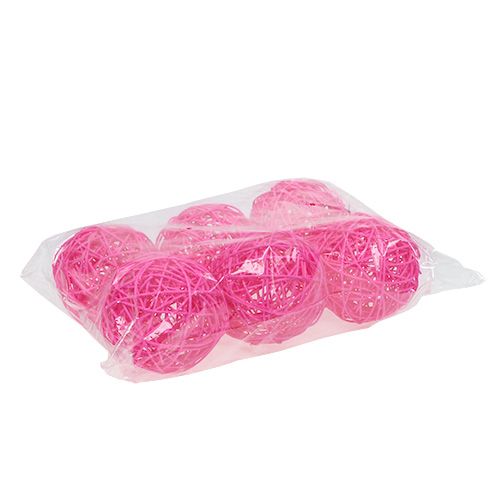 Floristik24 Dekoball Rosa 10cm 6pcs