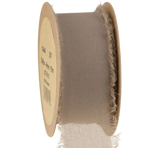 Fita decorativa chiffon marrom fita marrom lama 40mm 15m