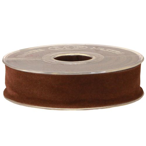 Itens Fita decorativa de veludo marrom fita para joias 25mm 7m