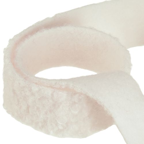 Itens Fita decorativa creme fita larga fita tecido efeito lã 40mm 8m